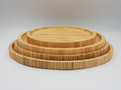 Bộ 3 khay tre nguyên khối cao cấp 1