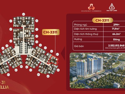 Căn hộ 2 phòng ngủ Hoàng Huy Commerce mặt đường Võ Nguyên Giáp 0