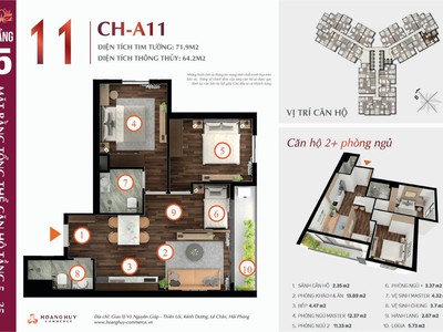 Căn hộ 2 phòng ngủ Hoàng Huy Commerce mặt đường Võ Nguyên Giáp 5