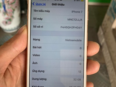 Bán iPhone 7 32GB Lock Lên Vỏ 8 Fun Chức Năng    Giá : 1tr8 6