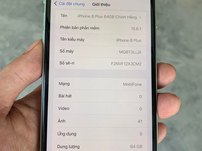 Bán iPhones 8 Plus 64G Quốc Tế Fun Chức Năng     Giá : 3tr3 5