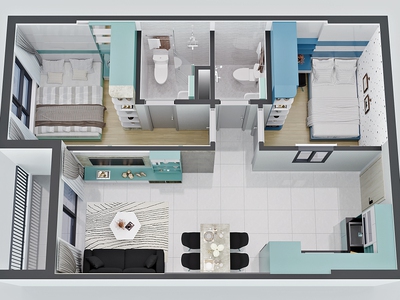 Căn hộ bcons city di chuyển ra phạm văn đồng chỉ 5 phút - sở hữu ngay trả trước 350 triệu/căn 2pn 1