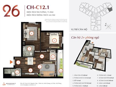 Cắt lỗ căn góc 3 ngủ tại Hoàng Huy Commerce 0