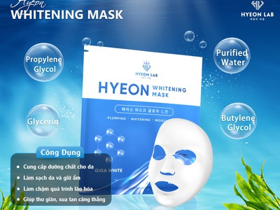 HYEON WHITENING MASK  Mặt nạ Hyeon Lab Dưỡng da, cung cấp dưỡng chất giúp da căng, sáng mịn  Cấp 1