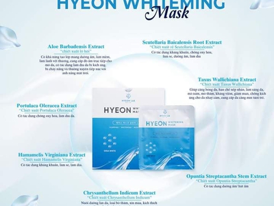 HYEON WHITENING MASK  Mặt nạ Hyeon Lab Dưỡng da, cung cấp dưỡng chất giúp da căng, sáng mịn  Cấp 7