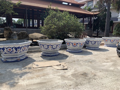 Cơ sở chậu hoa Thế Sơn - chậu hoa dán sành sứ - chậu khảm sành - cẩn miễng 13