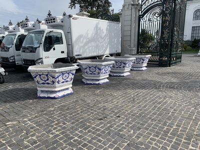 Cơ sở chậu hoa Thế Sơn - chậu hoa dán sành sứ - chậu khảm sành - cẩn miễng 18