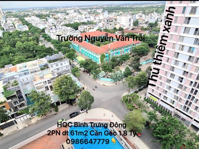 Căn hộ ở ngay 58m2 2pn, hqc bình trưng đông, quận 2, chỉ 1.850 tỷ bao thuế phí. sổ hồng lâu dài 0