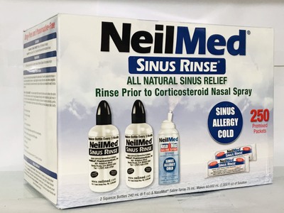 Bộ rửa mũi NeilMed Sinus Rinse 250 gói muối 0