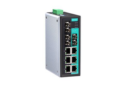 EDS-309-3M-ST: Unmanaged Ethernet Switch with 6x 10/100BaseT X  ports, 3x 100BaseFX multi-mode ports 0