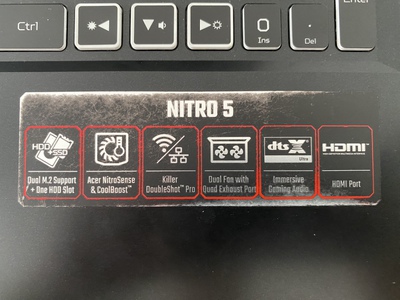 Laptop acer gaming nitro5 . date 2021 3