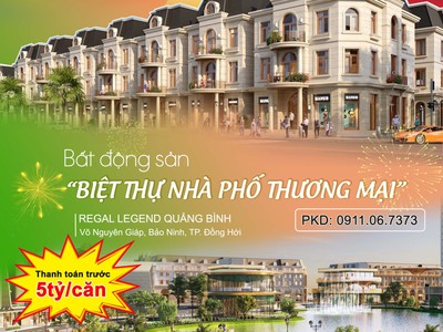 Chỉ hơn 5 tỷ nhận ngay nhà biệt thự regal legend có sổ hồng lâu dài sau khi thanh toán 0