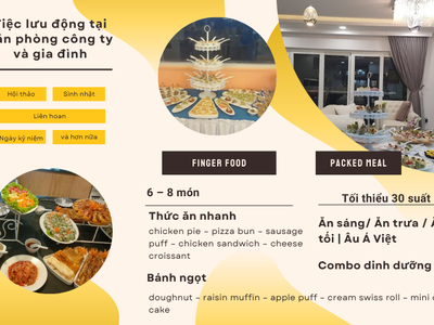 Nhận đặt tiệc buffet, tea break, finger food, cocktail, set menu cho các sự kiện công ty   gia đình 9