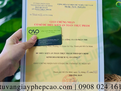Dịch vụ làm giấy phép an toàn thực phẩm nhiều kinh nghiệm 0
