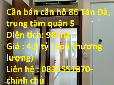 Cần bán căn hộ 86 tản đà, trung tâm quận 5 0