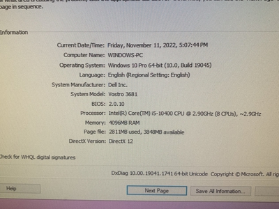 Thùng dell i5 gen 10 ram 4g 6370