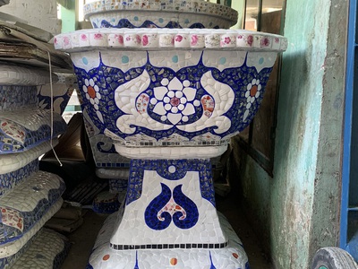 Chậu cẩn miễng , chậu khảm sành 4