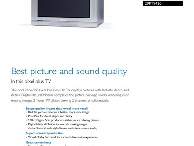 Tivi Philips 29PT9420, Pixel Plus 29  , CRT, 100hz còn tốt 2