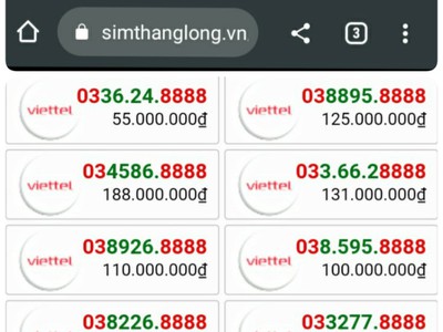 Sim Tứ quý 8 Viettel 0358058888 siêu VÍP 0