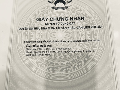 Nhà ở  Chợ phường 4, Trần Hưng Đạo, an ninh, nở hậu 0