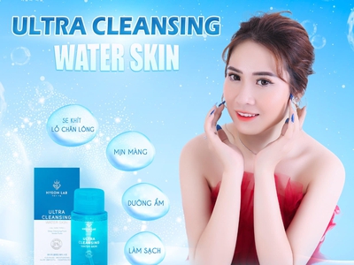 Ultra Cleansing Water Skin   Tẩy Trang Hyeon lablàm sạch lớp trang điểm, loại bỏ hoàn toàn bã nhờn 0