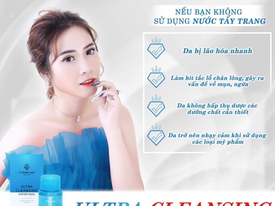 Ultra Cleansing Water Skin   Tẩy Trang Hyeon lablàm sạch lớp trang điểm, loại bỏ hoàn toàn bã nhờn 4