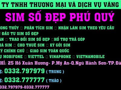 SIM SỐ ĐẸP PHÚ QUÝ  0