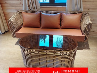 Bàn ghế sofa gỗ, sofa nệm, dù che nắng giá rẻ tại Trà Vinh 2