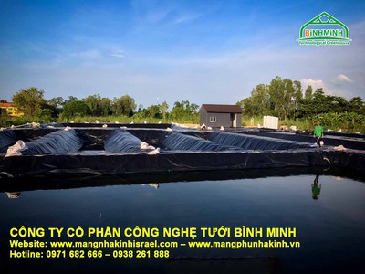 Bạt trải hồ, bạt lót hồ tại Hà Nội, bạt HDPE nuôi tôm cá, bạt lót hồ Bình Minh 4