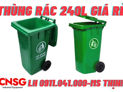 Thùng rác 120l, thùng rác 240l, thùng rác công cộng ms Thịnh 0