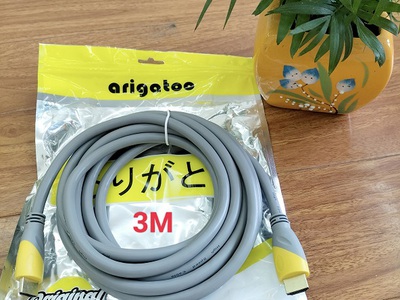 Dây cáp HDMI Arigatoo 19 1 dây xám, Cáp HDMI 1.5m,3m,5m,10m,15m,20m tại Hải Phòng 1