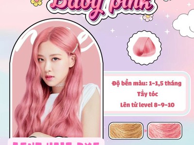 Thuốc nhuộm tóc Baby Pink - Genz Hair Dye 0