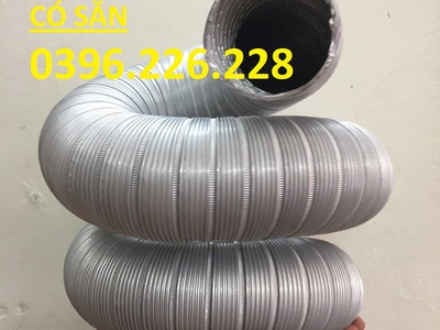 Ống nhôm nhún định hình chịu nhiệt dài 3m phi 150 dùng thông khí nóng nồi hơi, bếp nướng, 5