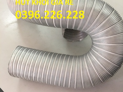 Ống nhôm nhún định hình chịu nhiệt dài 3m phi 150 dùng thông khí nóng nồi hơi, bếp nướng, 4