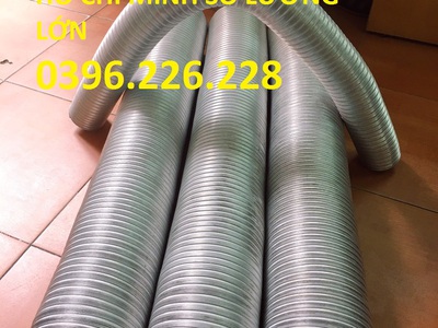 Ống nhôm nhún định hình chịu nhiệt dài 3m phi 150 dùng thông khí nóng nồi hơi, bếp nướng, 2