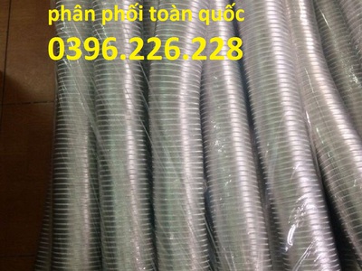Ống nhôm nhún định hình chịu nhiệt dài 3m phi 150 dùng thông khí nóng nồi hơi, bếp nướng, 1