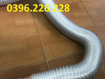 Ống nhôm nhún định hình chịu nhiệt dài 3m phi 150 dùng thông khí nóng nồi hơi, bếp nướng, 3