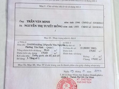 Bán căn hộ chung cư đời cũ tại tân định, quận 1 1