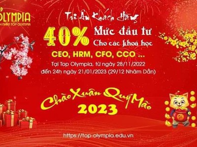 Top Olympia khai giảng các khoá học với ƯU ĐÃI 40% 0