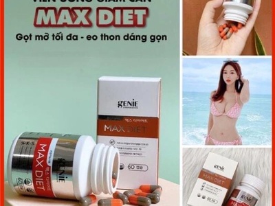 Viên Uống Giảm Cân Max Diet Genie Hàn Quốc Hộp 60 Viên,Cho Cơ Địa Lờn Thuốc, Giá 820.000 vnđ 0