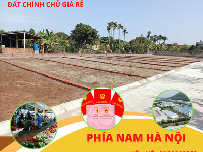 Bán đất ngoại thành phía nam Hà Nội sổ đỏ chính chủ, diện tích 80m2 full thổ cư đường rộng 5m 0