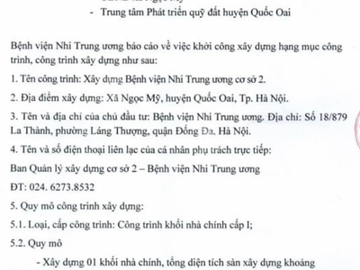 Viện Nhi đã khởi công, bán 83,1 m2 đất sát Viện Nhi, Sản TW Quốc Oai 0