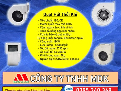 Quạt hút thổi khí -MDK-Q12 0