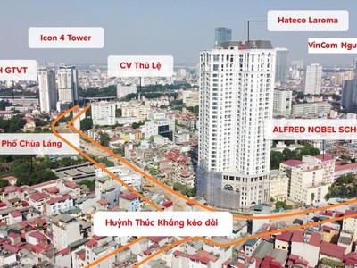 6.9 tỷ căn hộ hạng sang 5 sao - Vị trí kim cương đang làm đường mở rộng tại Hateco LaRoma Chùa Láng 1