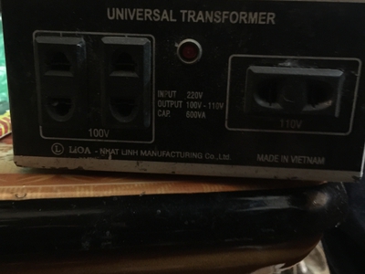 Thanh lý đổi nguồn cũ vào 220v ra 100-110v 0