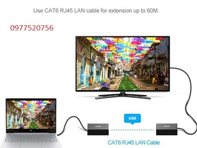 Bộ Kéo Dài HDMI qua LAN 60m Unitek V100A cao cấp tại Hải Phòng 1