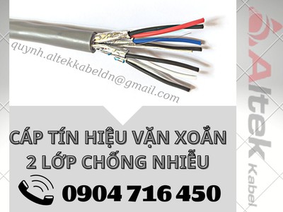 Cáp tín hiệu vặn xoắn 2 lớp chống nhiễu 1/2/3/4 pair chính hãng Altek Kabel 0