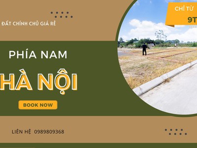 Đất nam Hà Nội sẵn sổ sát ngay trục đường kinh tế Cienco 5 GĐ2, chỉ hơn 9tr/m2 ô tô đỗ cửa 0