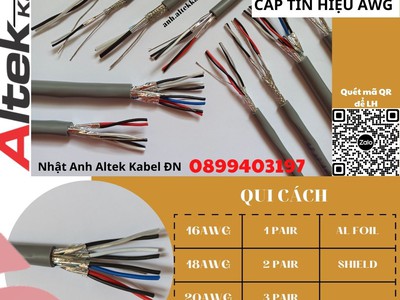 Cáp tín hiệu vặn xoắn AWG 0