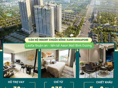 Căn hộ lavita thuận an  mặt tiền ql 13 1ty9 2 pn 70m2 1